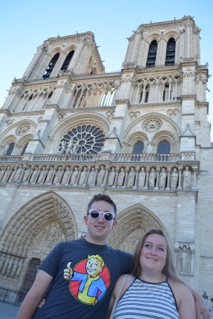 The "kids" in front of Notre Dame, Summer 2016